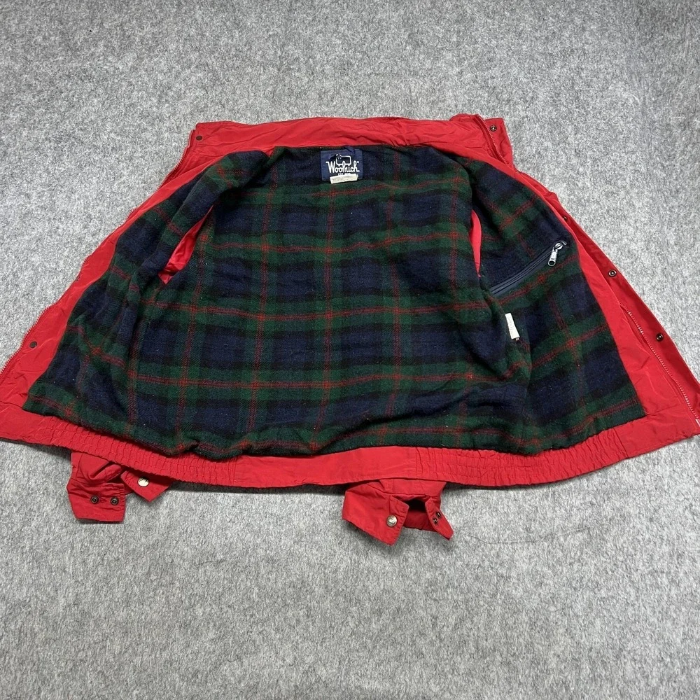 Vintage Woolrich Jacket Mens M Red Bomber Wool Lined Outdoor‎ Made USA 80s